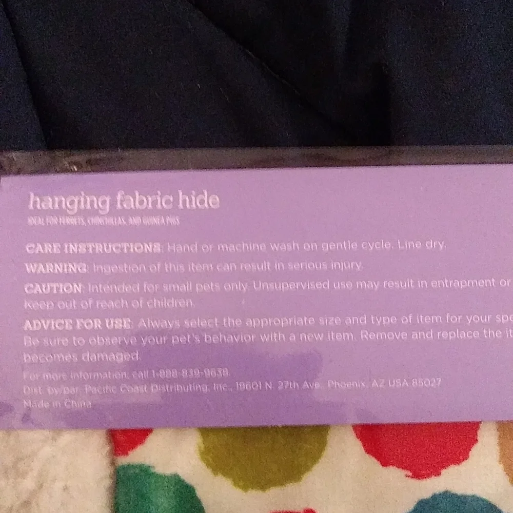 NWT All Living Things Hanging Fabric Hide